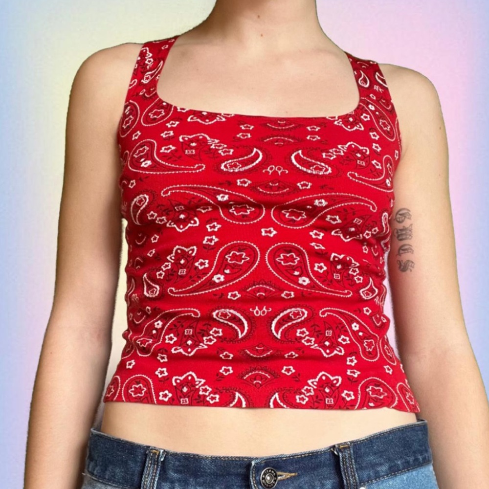 Red Paisley Vintage Tank
